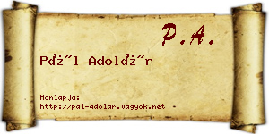 Pál Adolár névjegykártya